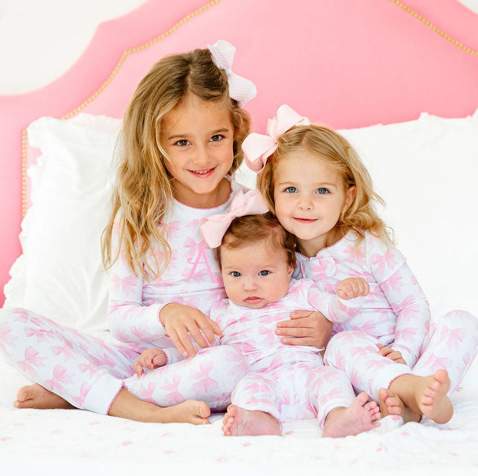 Pink Bow Zip Sleeper