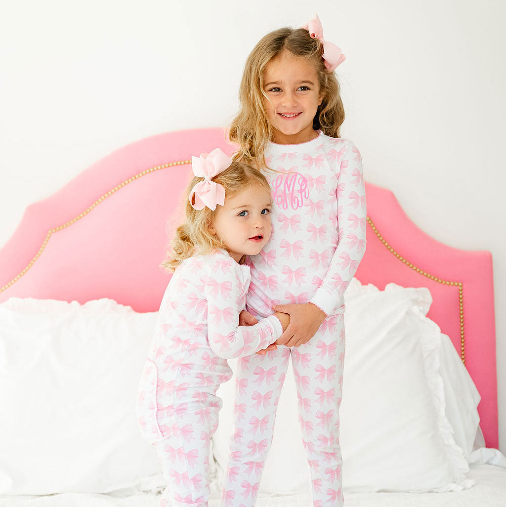 Pink Bow Zip Sleeper