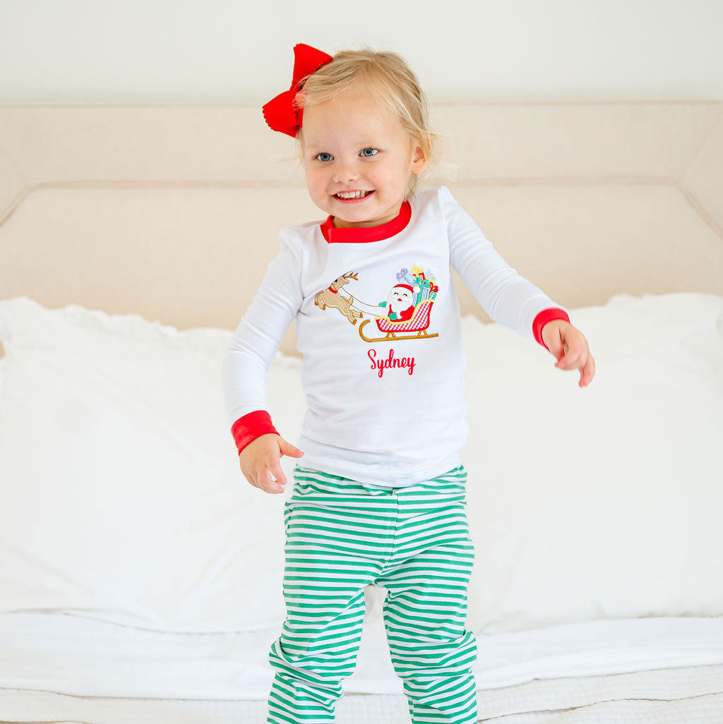 Rudolph & Santa's Sleigh Pajamas