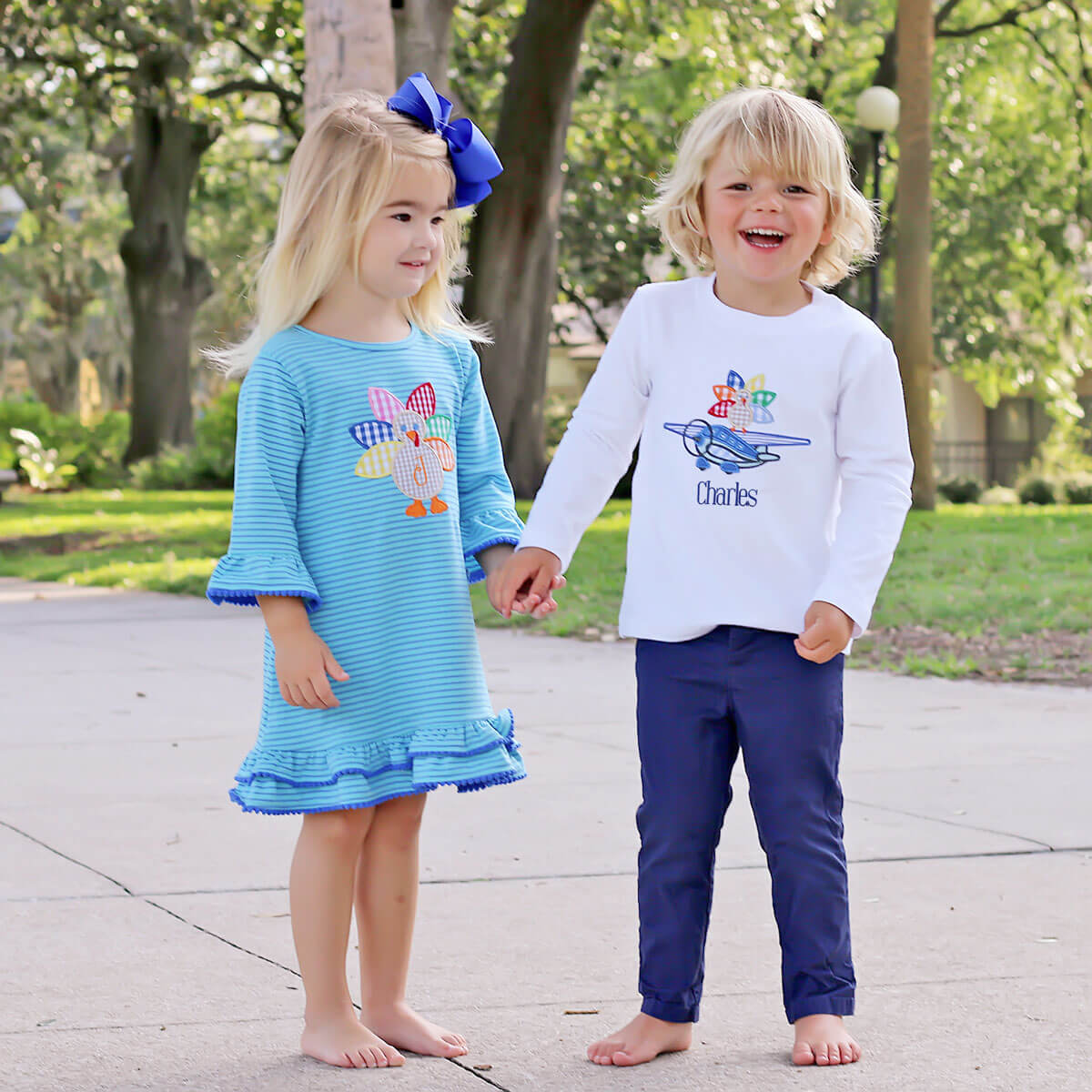 Turkey Airplane Long Sleeve White Shirt