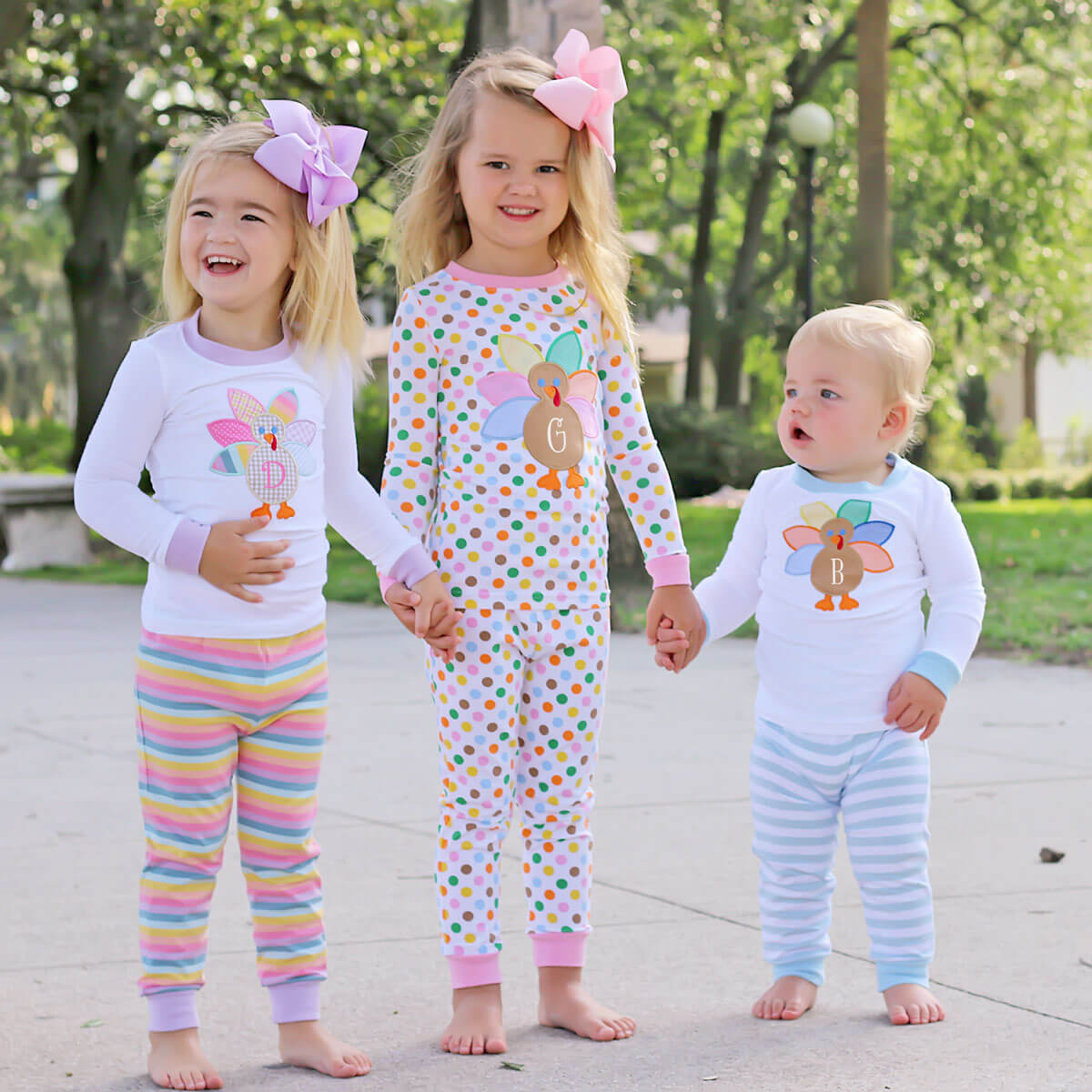 Turkey Multi Stripe Lavender Pajamas