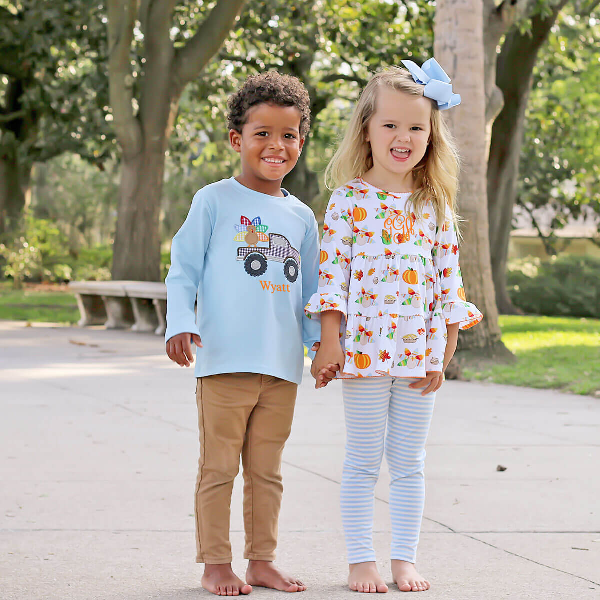 Thanksgiving Feast Print Callie Legging Set