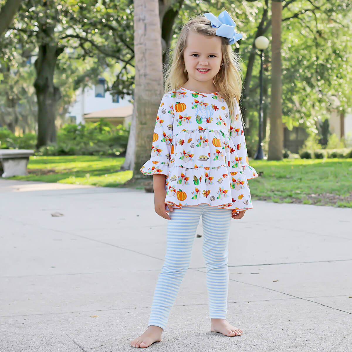 Thanksgiving Feast Print Callie Legging Set