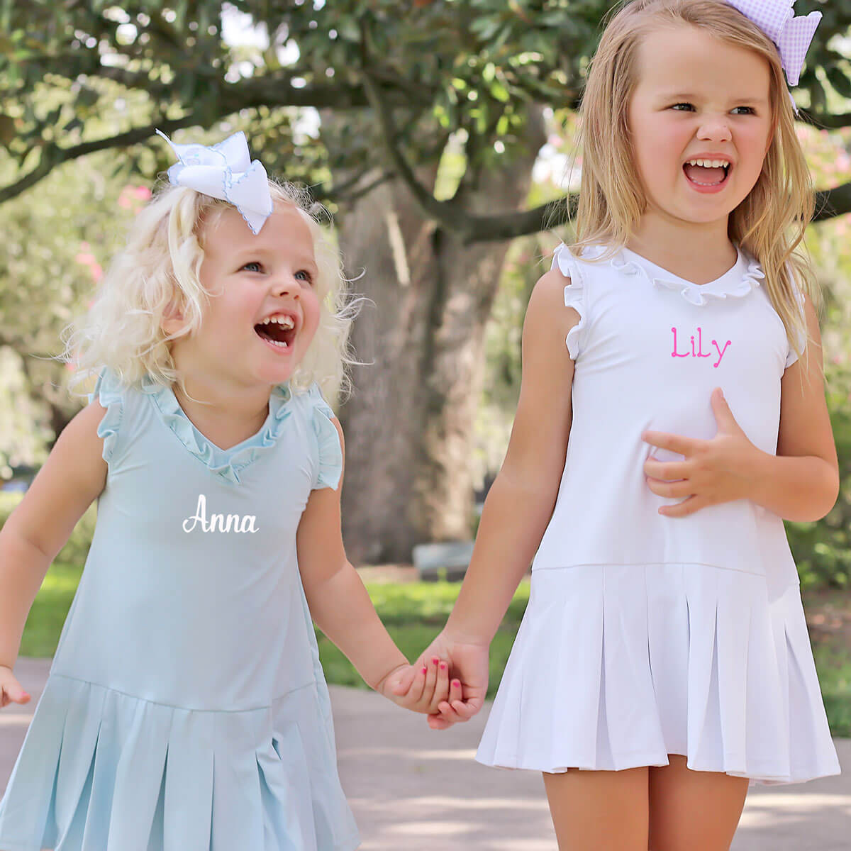 Light Blue Ruffle Tennis Dress