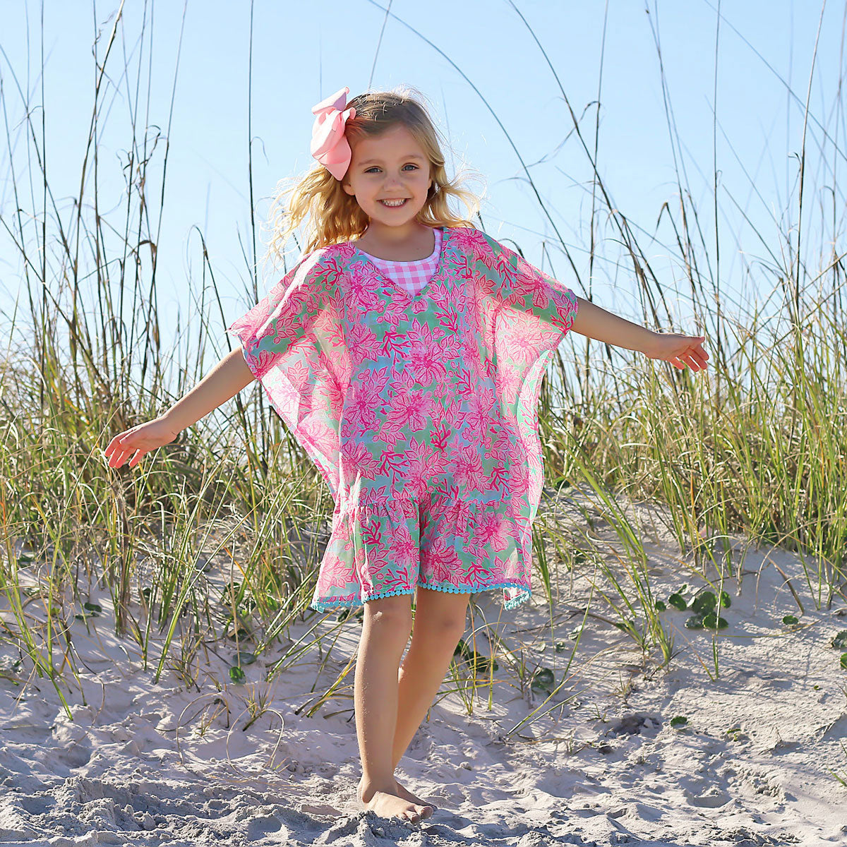 Botanical Island Pink Swim Cover Up
