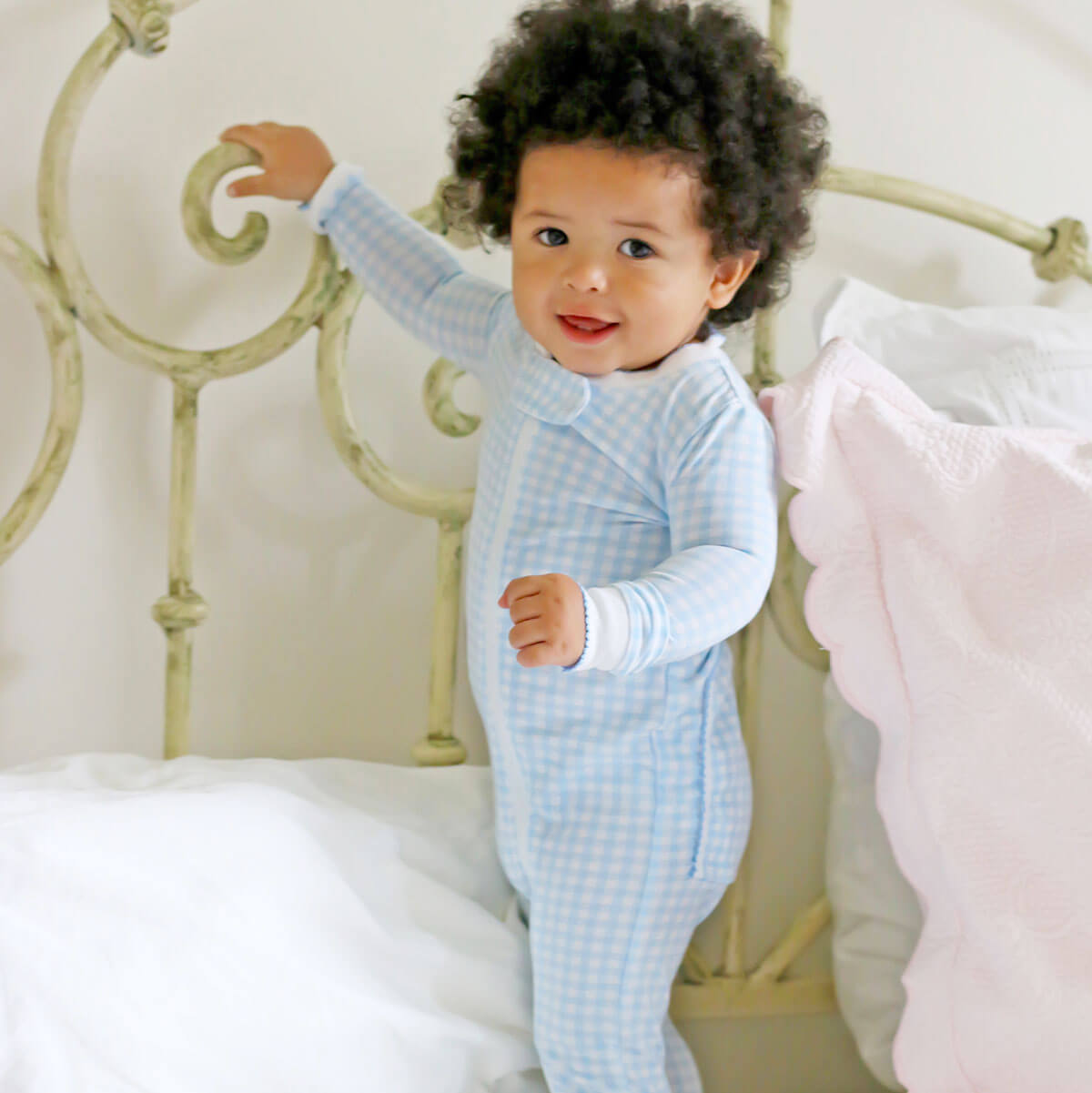 Gingham Zip Sleeper