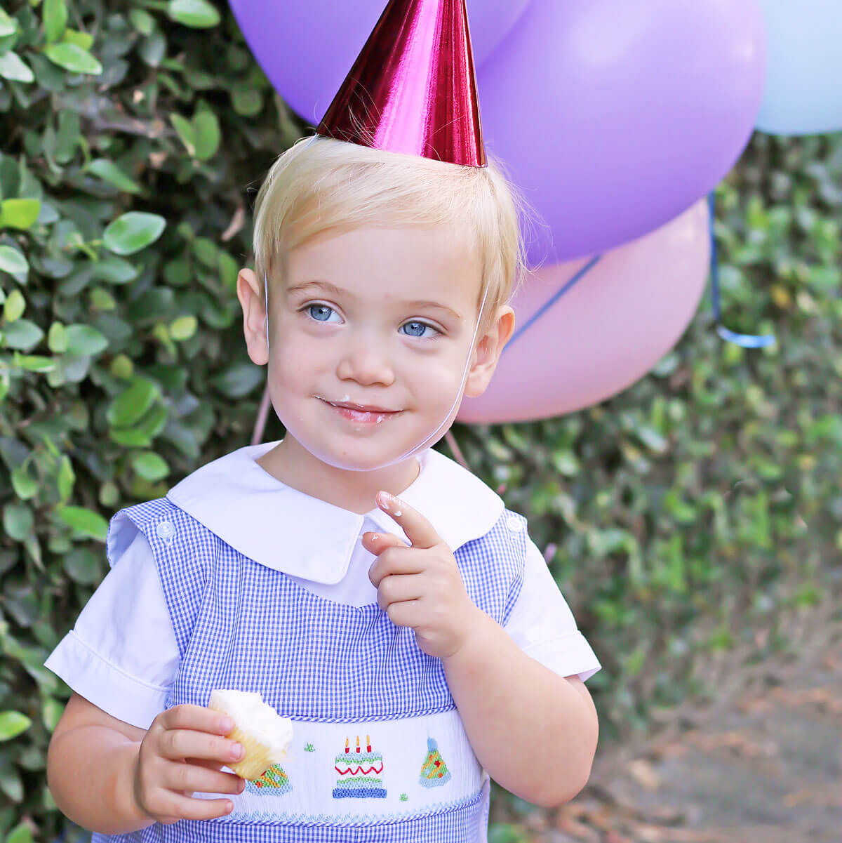 Birthday Smocked Royal Jon Jon
