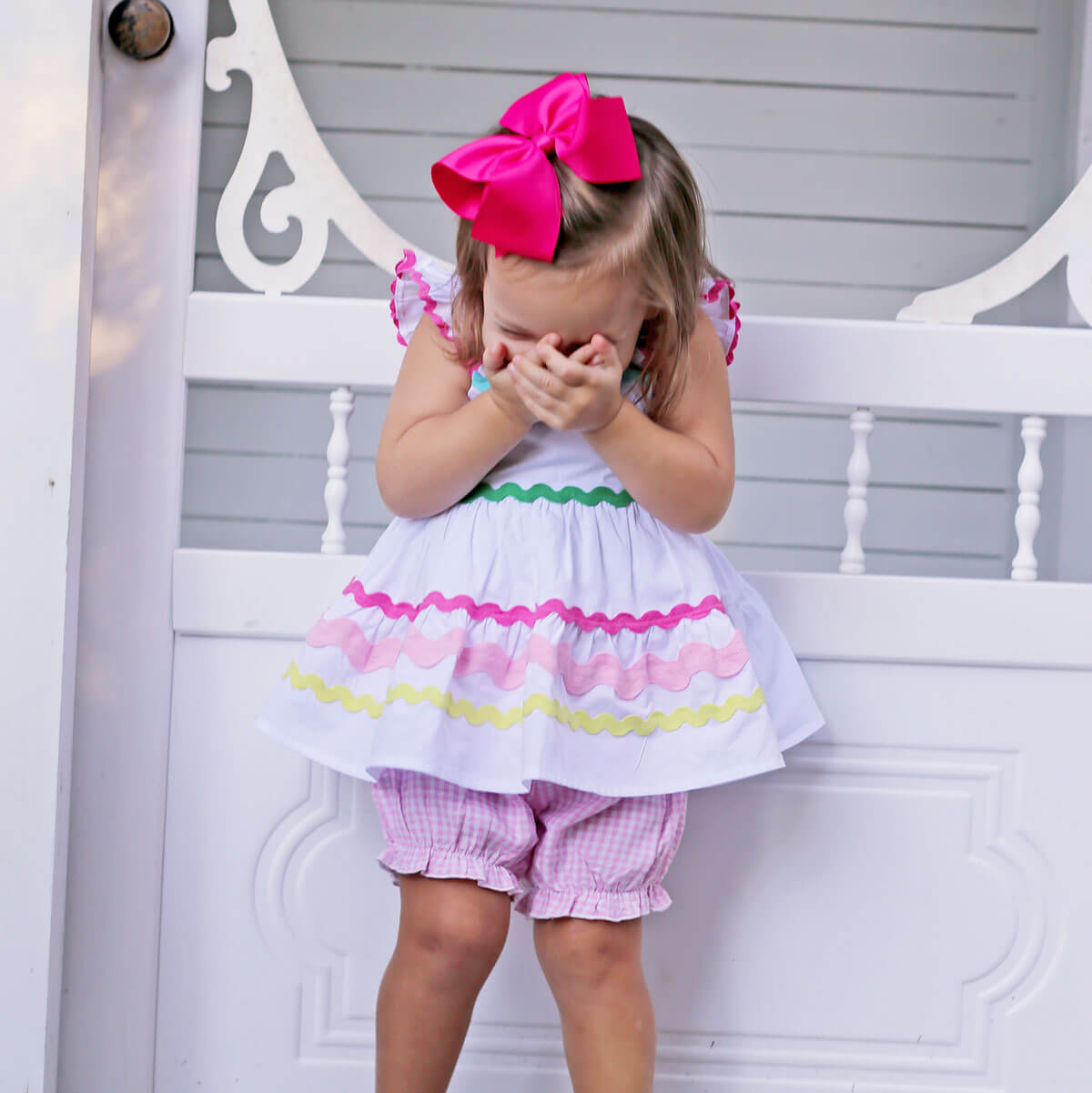 Rainbow Ric Rac Callie Bloomer Set