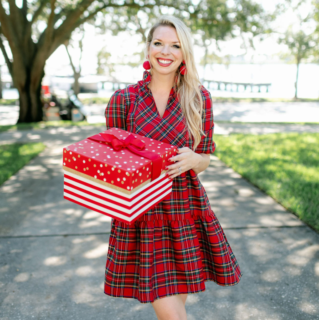 Portland Plaid Red Women's Dress