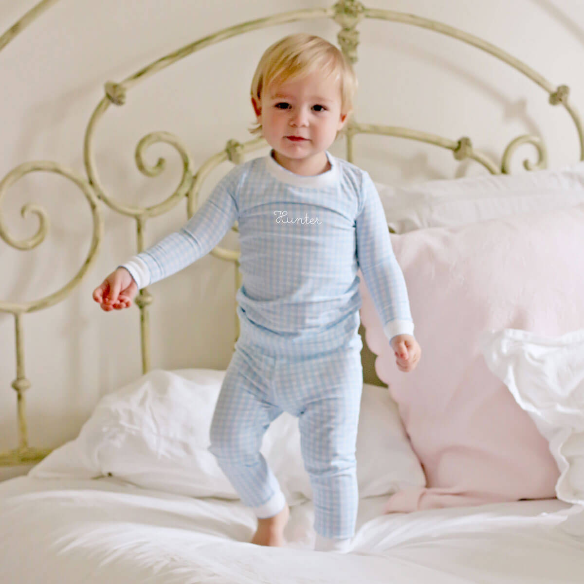 Blue Gingham Pajamas
