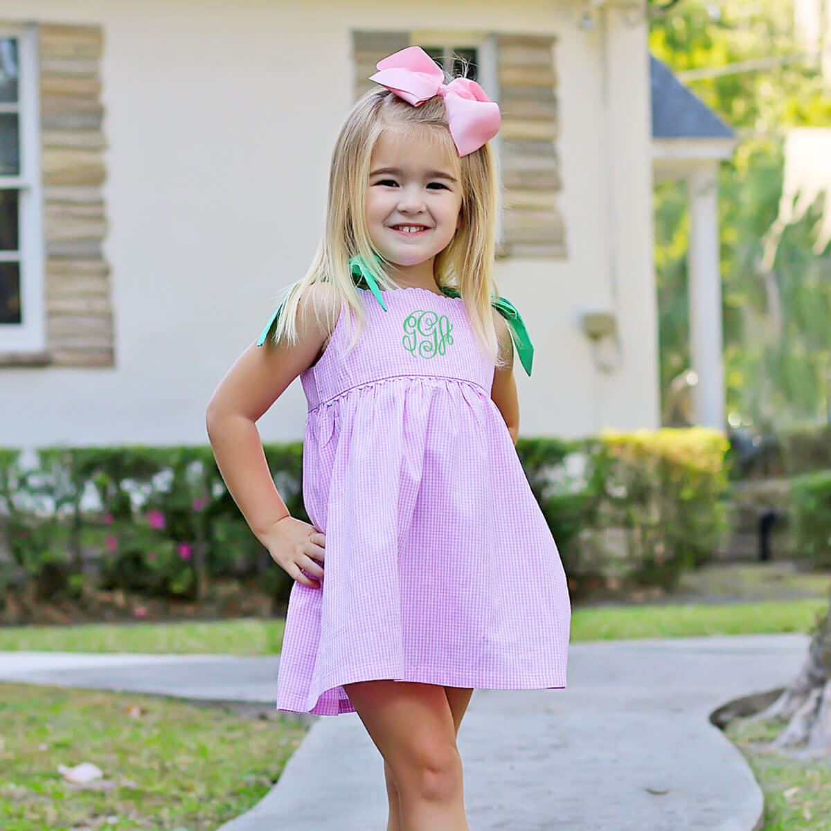 Pink Gingham Aubree Dress