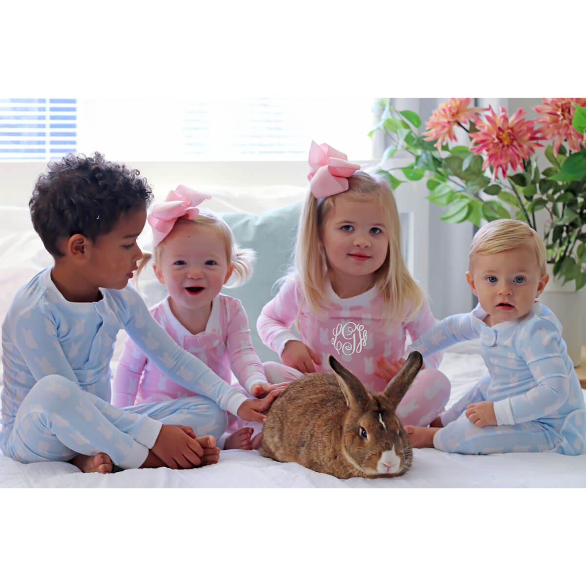 Bunny Peeps Light Blue Zip Sleeper