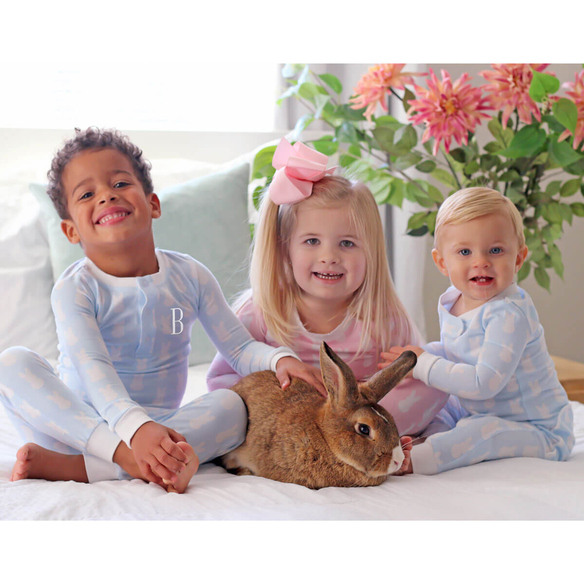 Bunny Peeps Light Blue Henley Pajamas