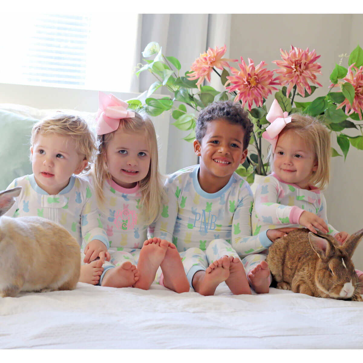 Colorful Peeps Blue Pajamas