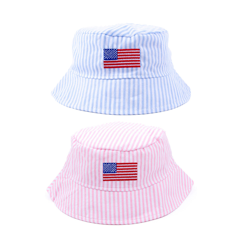 Kids Flag Stripe Sun Hat