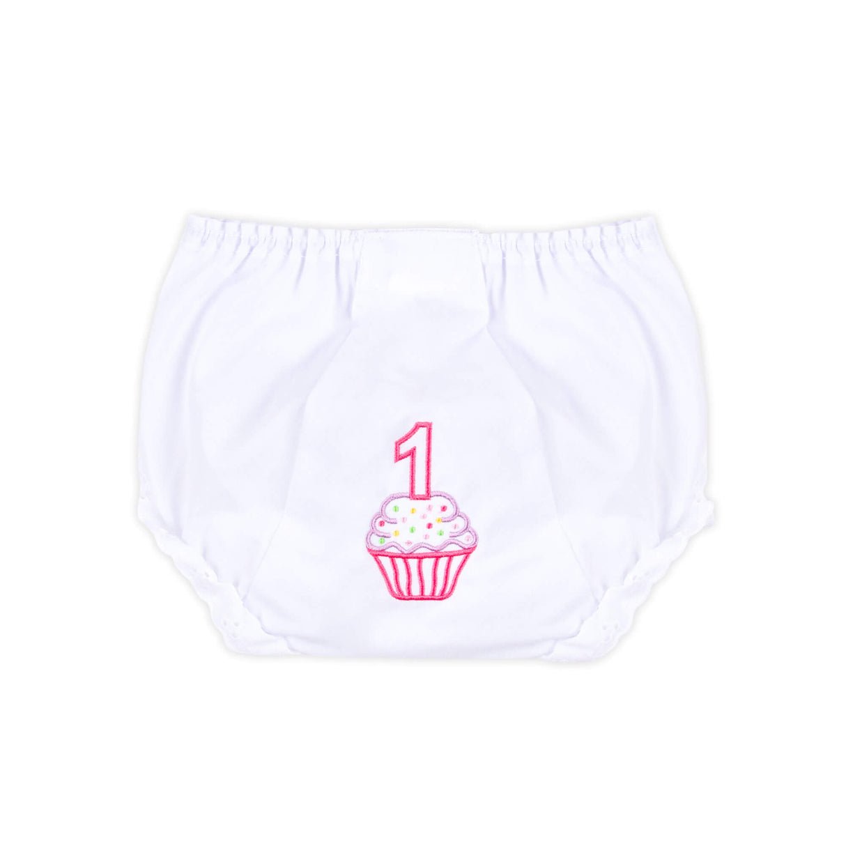 Birthday Cupcake White Bloomer