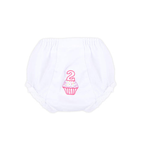 Birthday Cupcake White Bloomer