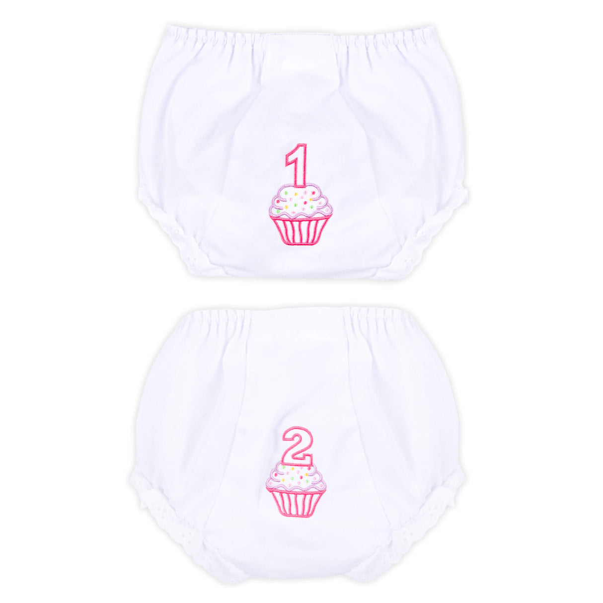 Birthday Cupcake White Bloomer
