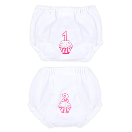 Birthday Cupcake White Bloomer