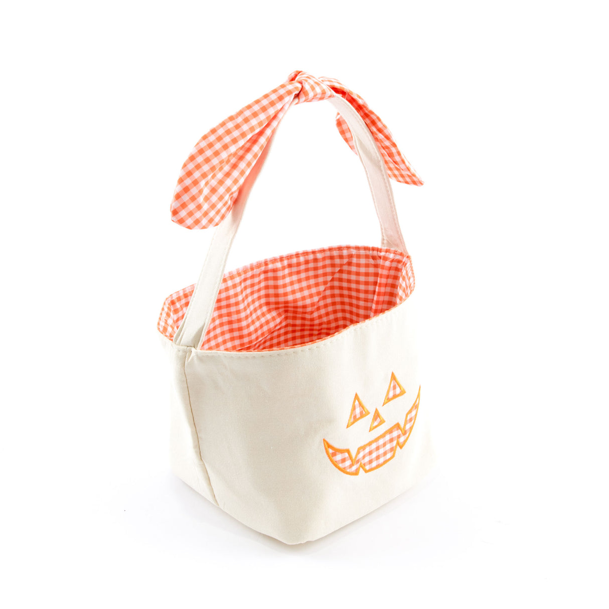 Pumpkin Canvas Small Halloween Basket
