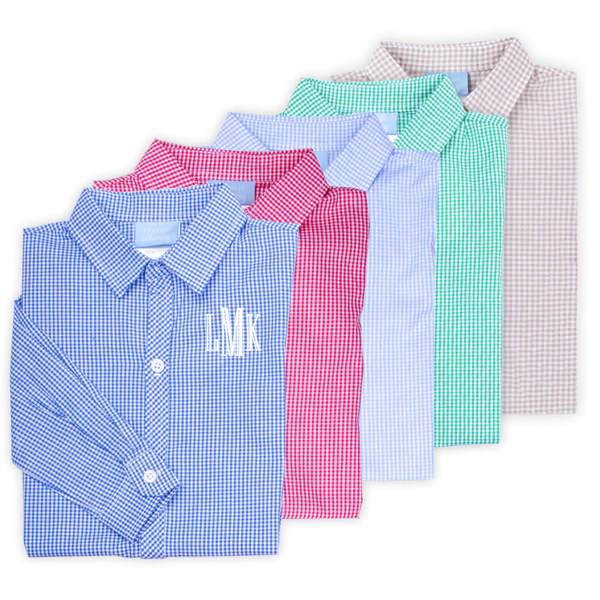 Gingham Button Down Shirt Royal Blue