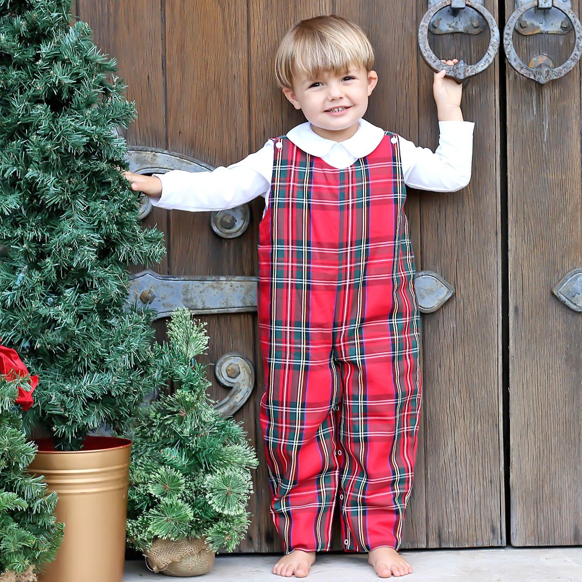 Goldbridge Plaid Red Longall
