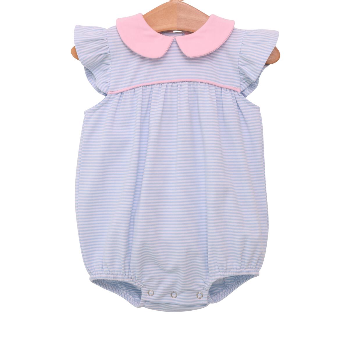 Genevieve Light Blue Stripe Bubble