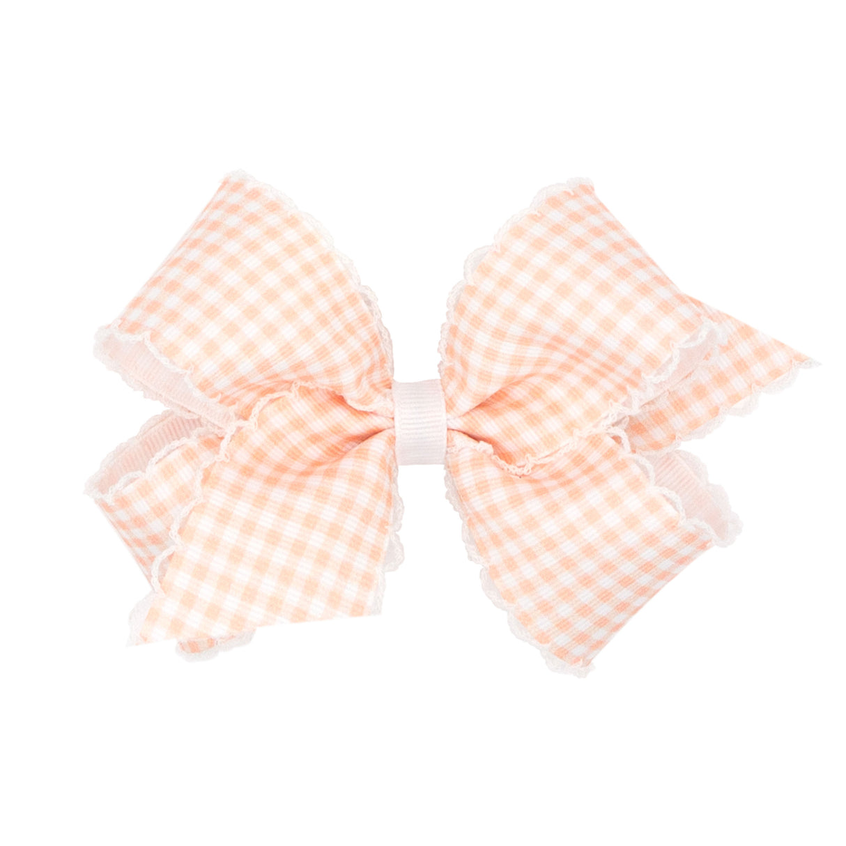Gingham Moonstitch Bow