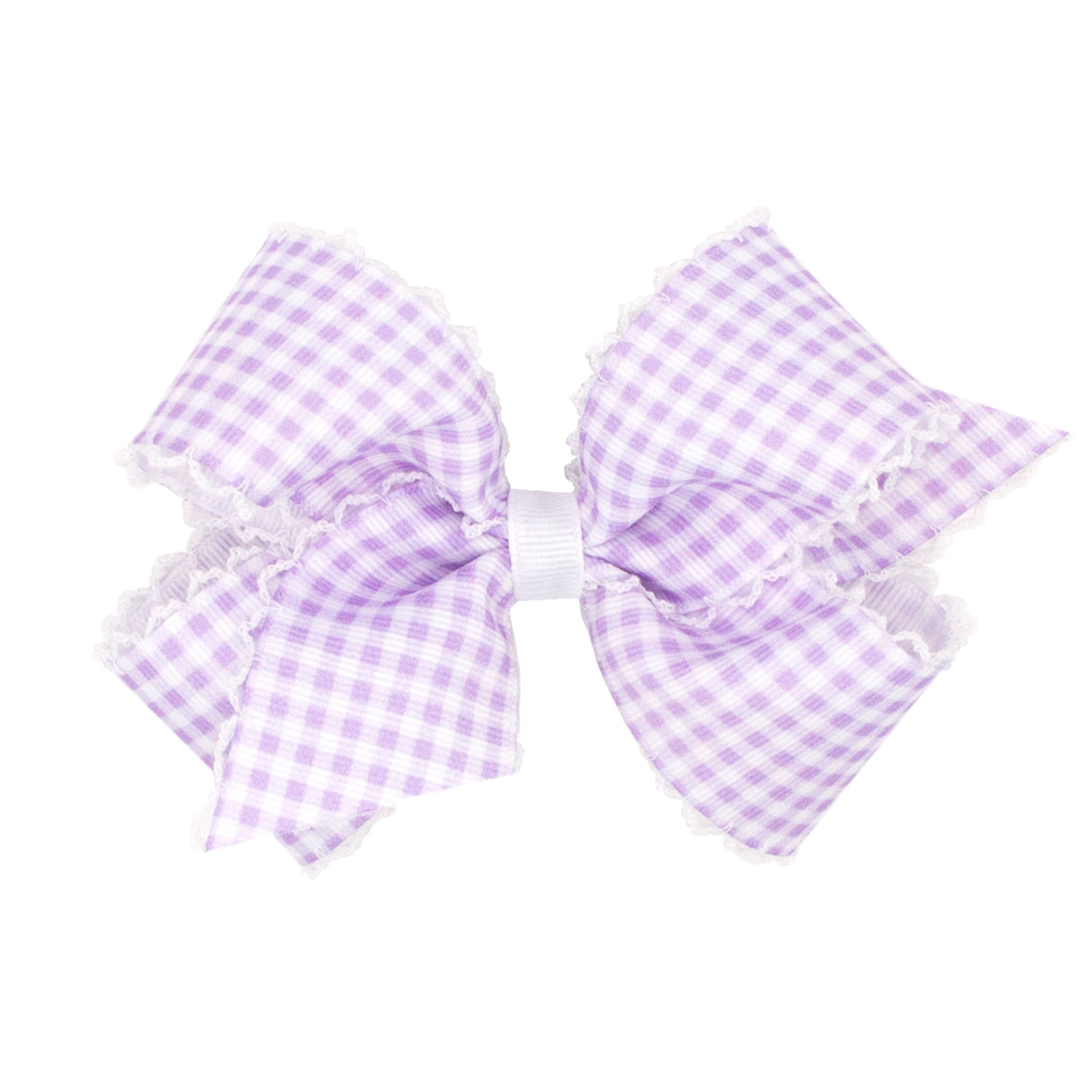 Gingham Moonstitch Bow