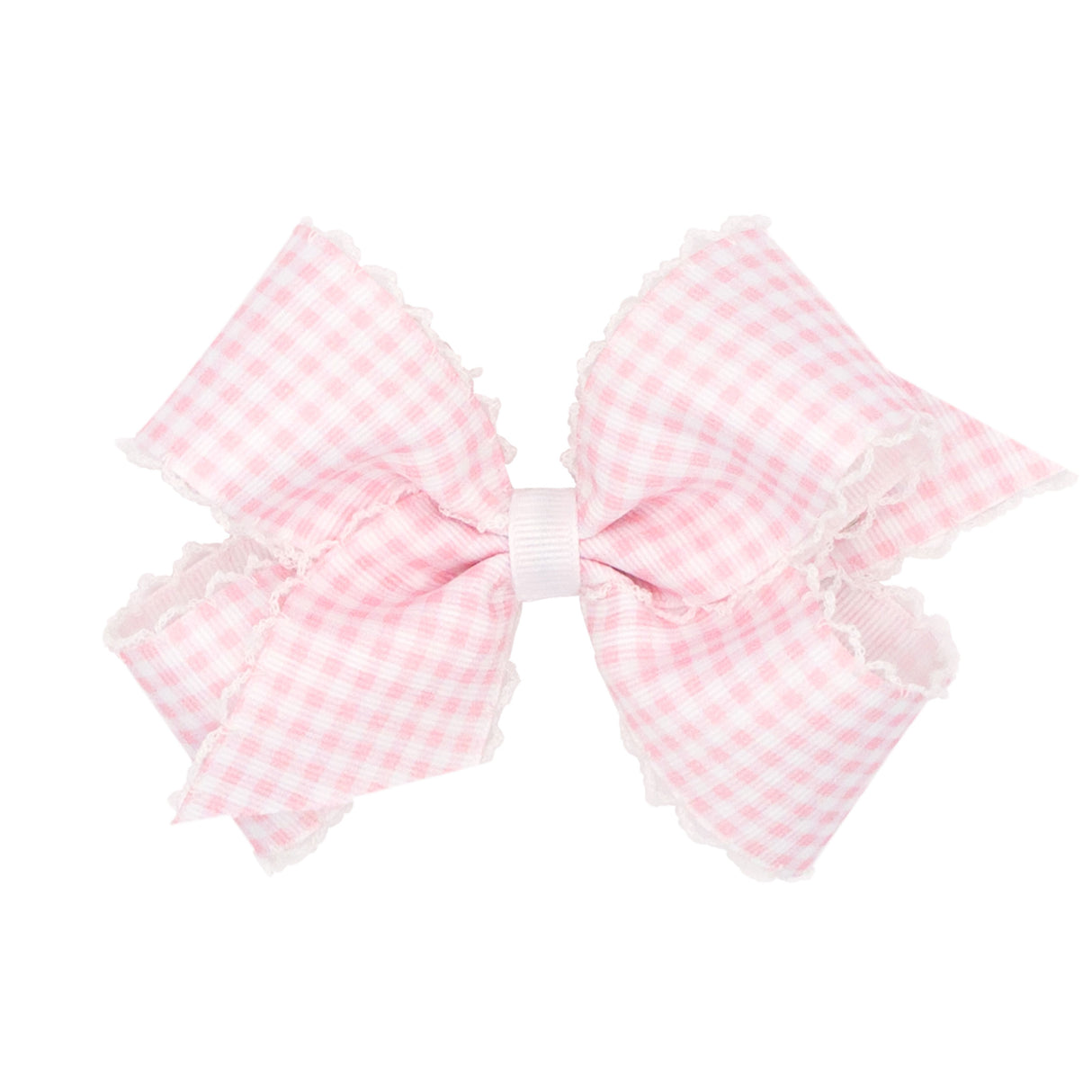 Gingham Moonstitch Bow