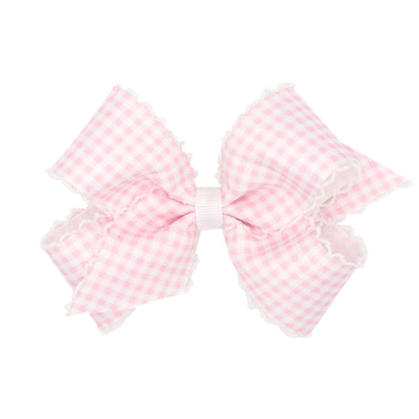 Gingham Moonstitch Bow