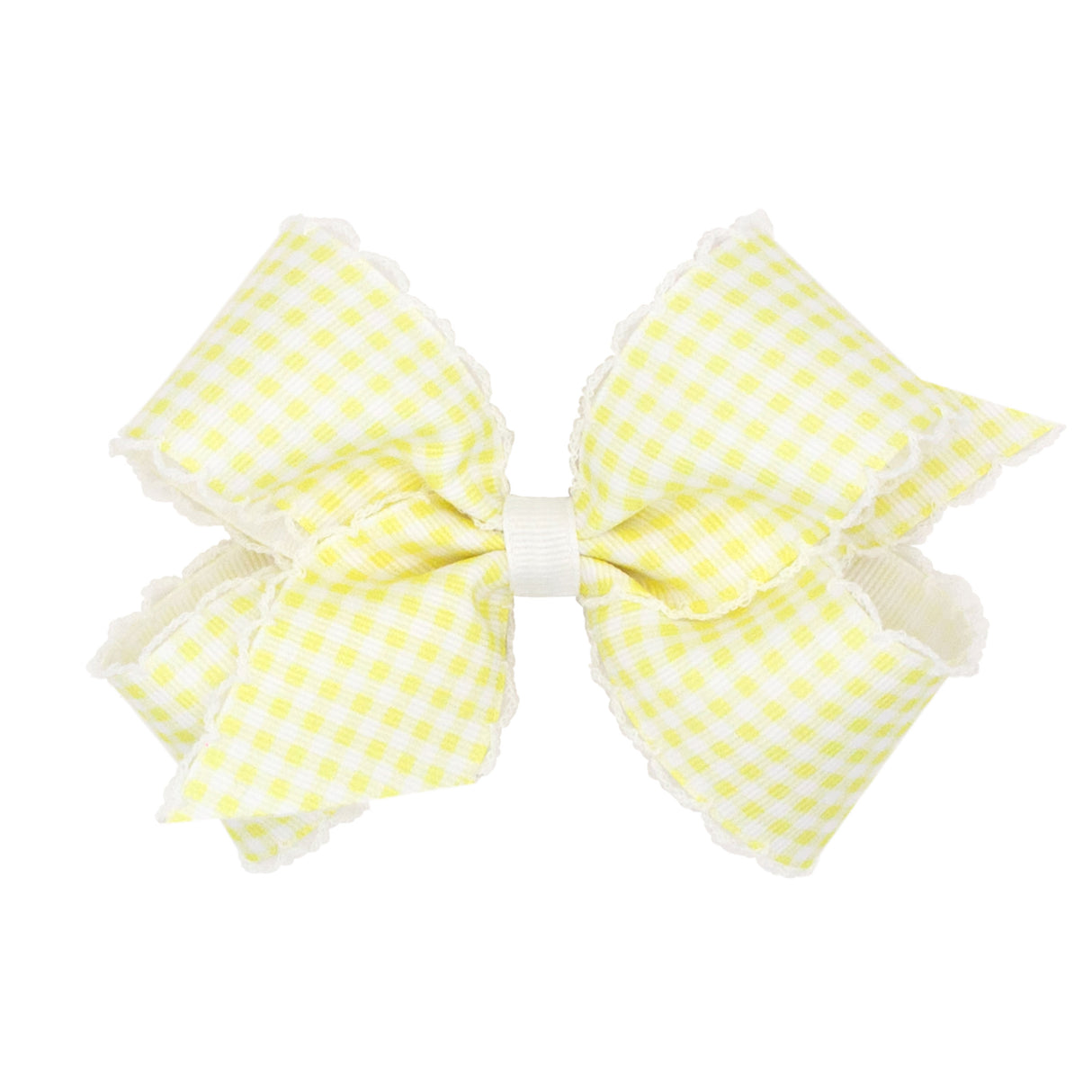 Gingham Moonstitch Bow