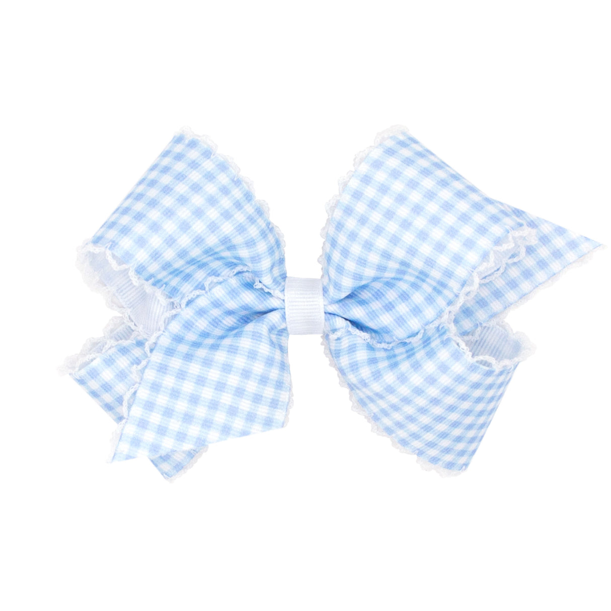 Gingham Moonstitch Bow