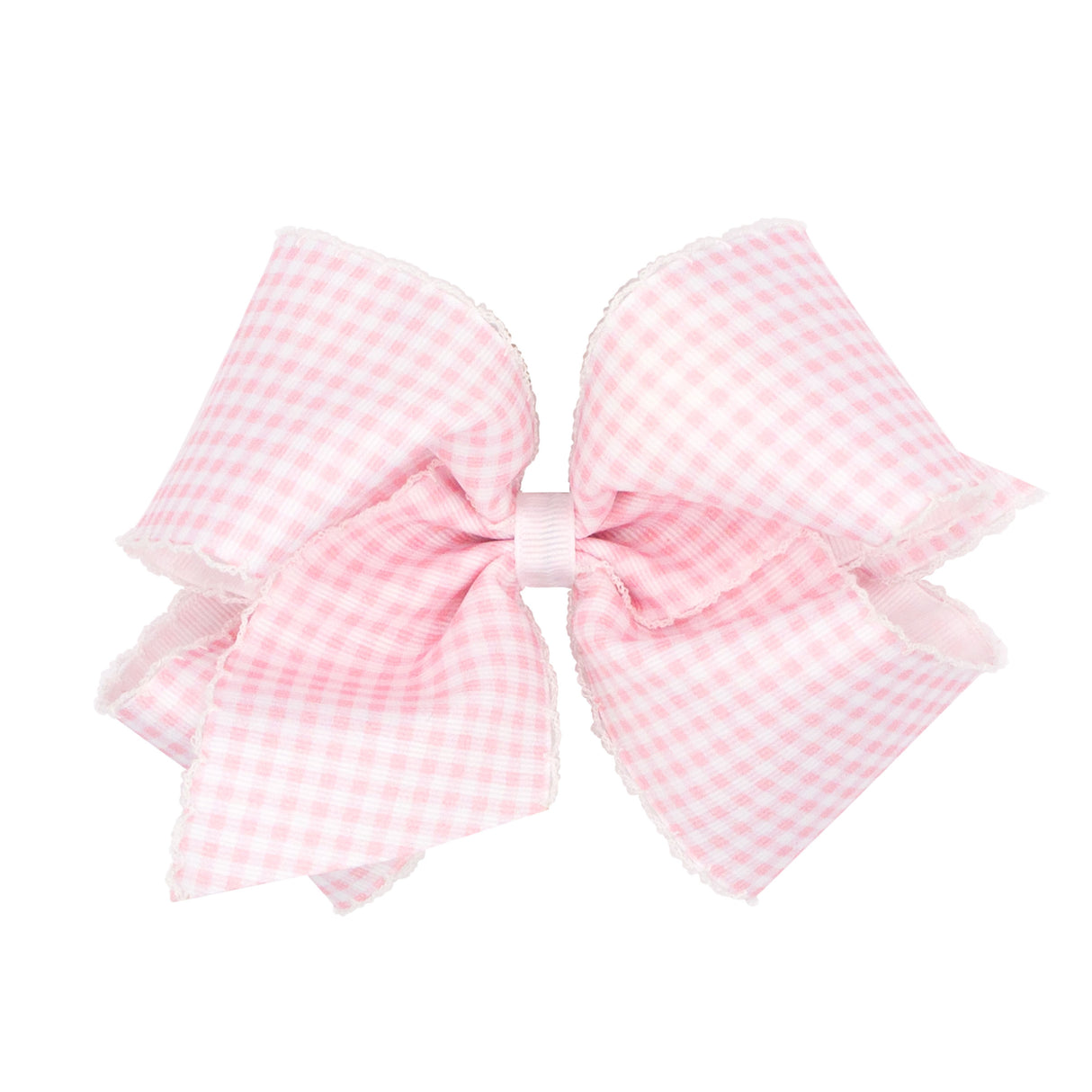 Gingham Moonstitch Bow