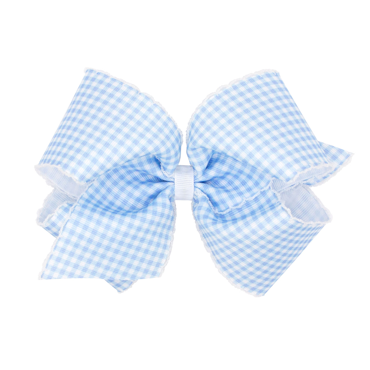 Gingham Moonstitch Bow
