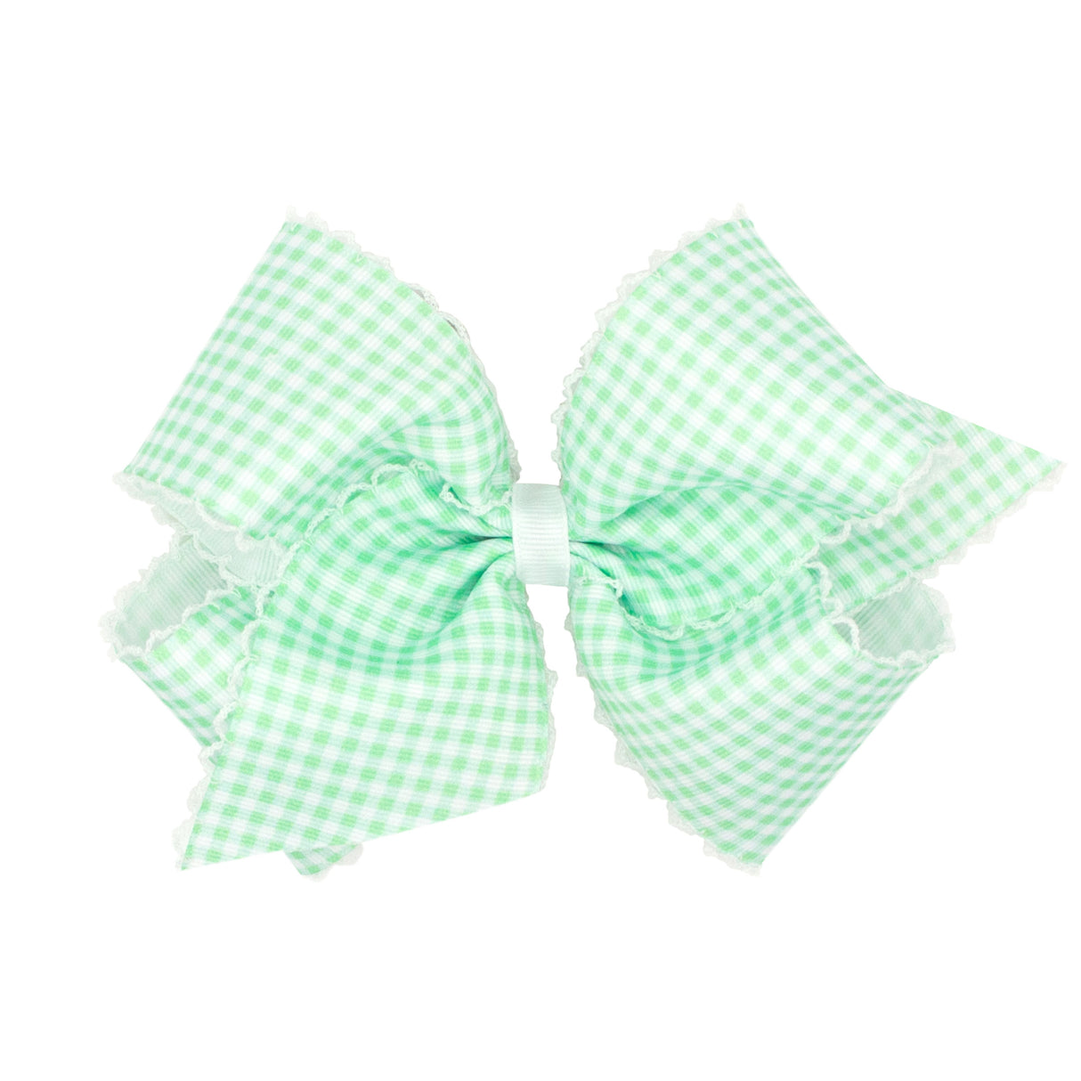 Gingham Moonstitch Bow