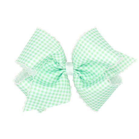 Gingham Moonstitch Bow