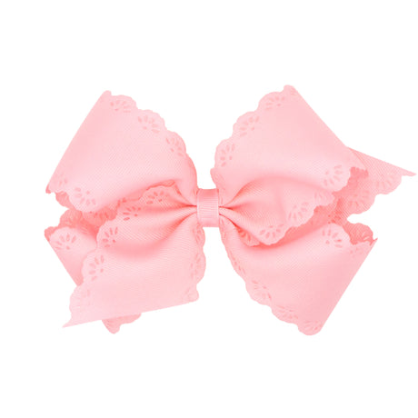 Eyelet Embossed Grosgrain Bow