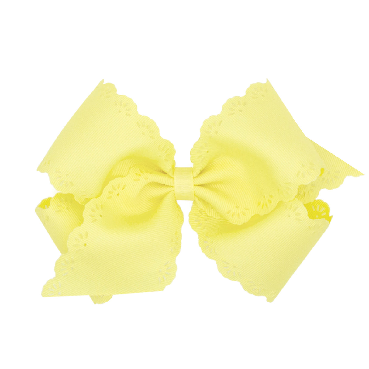 Eyelet Embossed Grosgrain Bow