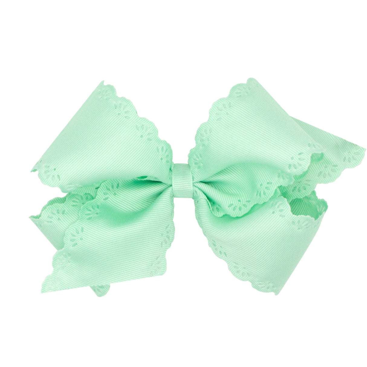 Eyelet Embossed Grosgrain Bow