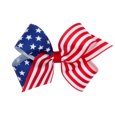 Patriotic Stars and Stripes Flag Bow