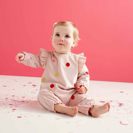 Holiday Polka Dots Pink Onesie