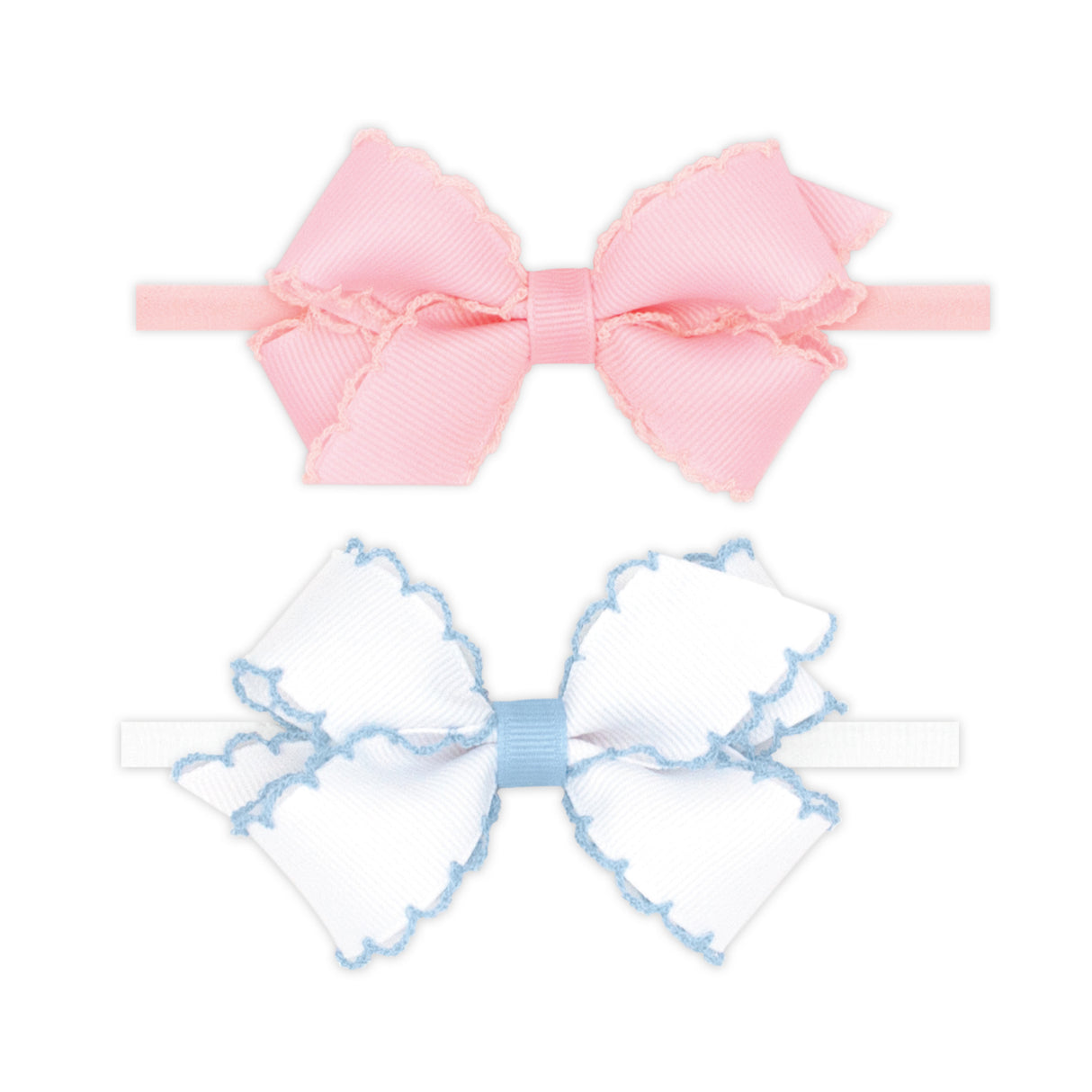 Mini Moonstitch Grosgrain Two Pack Headband Bows