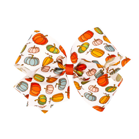 Fall Pumpkin Harvest Grosgrain Bow