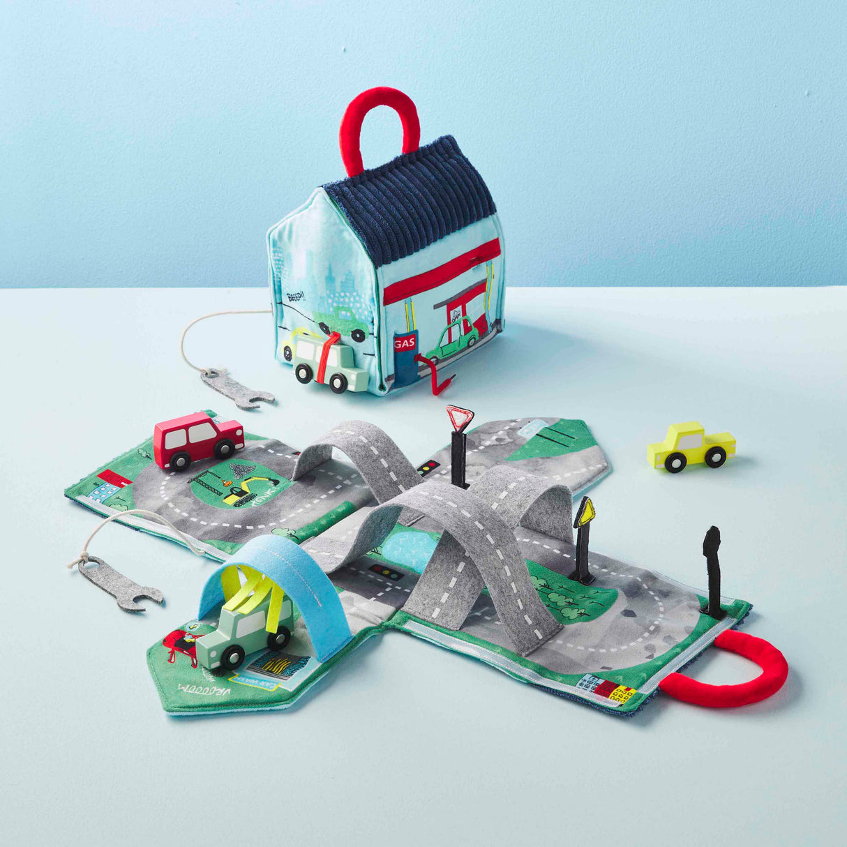 Car Racing Tracks Plush Set