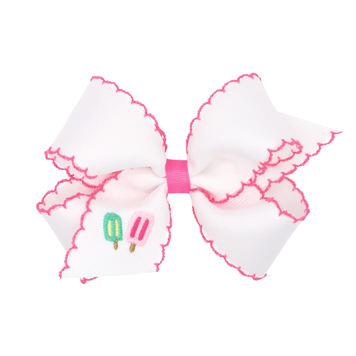Ice Pop Embroidered Moonstitch Bow
