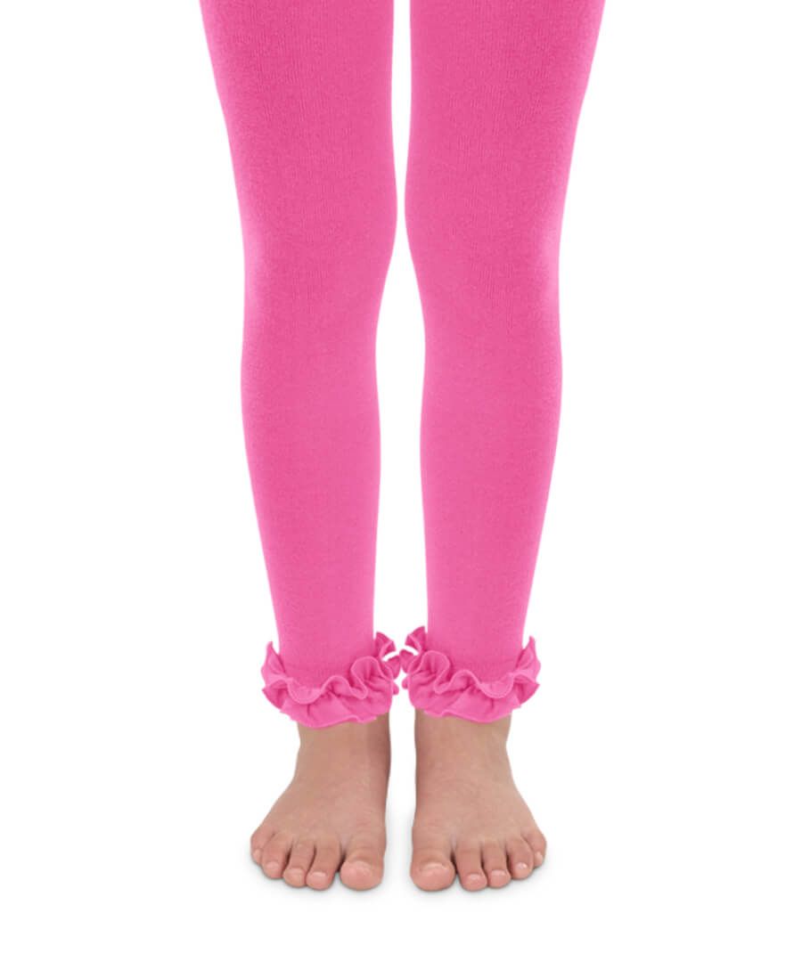 Pima Cotton Ruffle Footless Tights