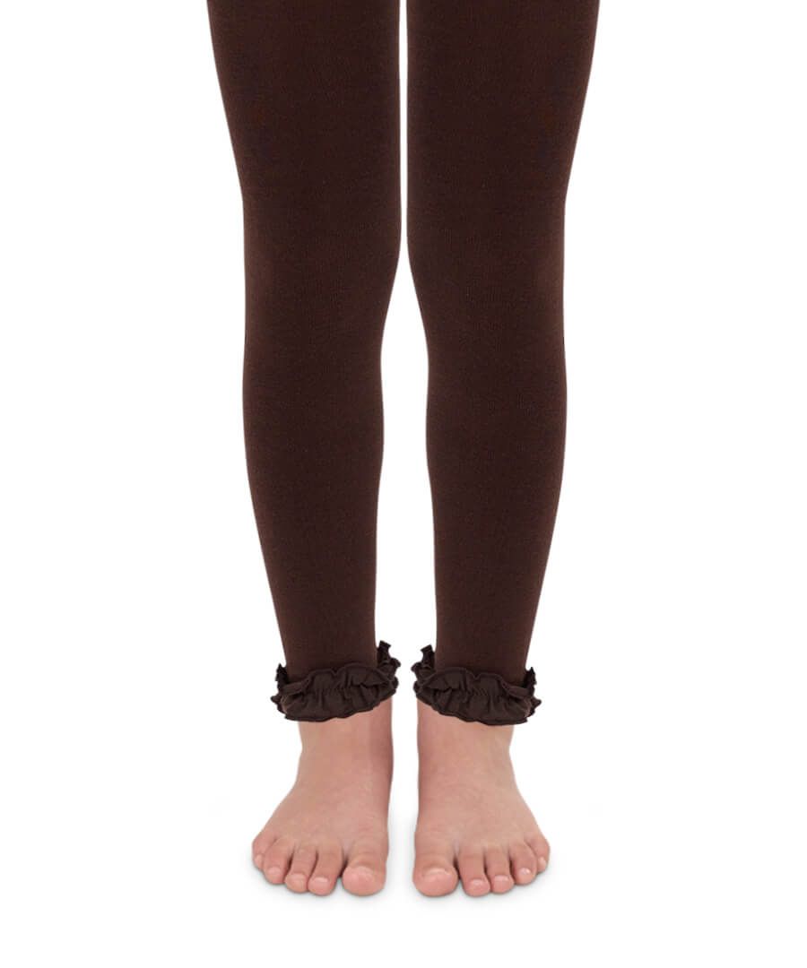 Pima Cotton Ruffle Footless Tights