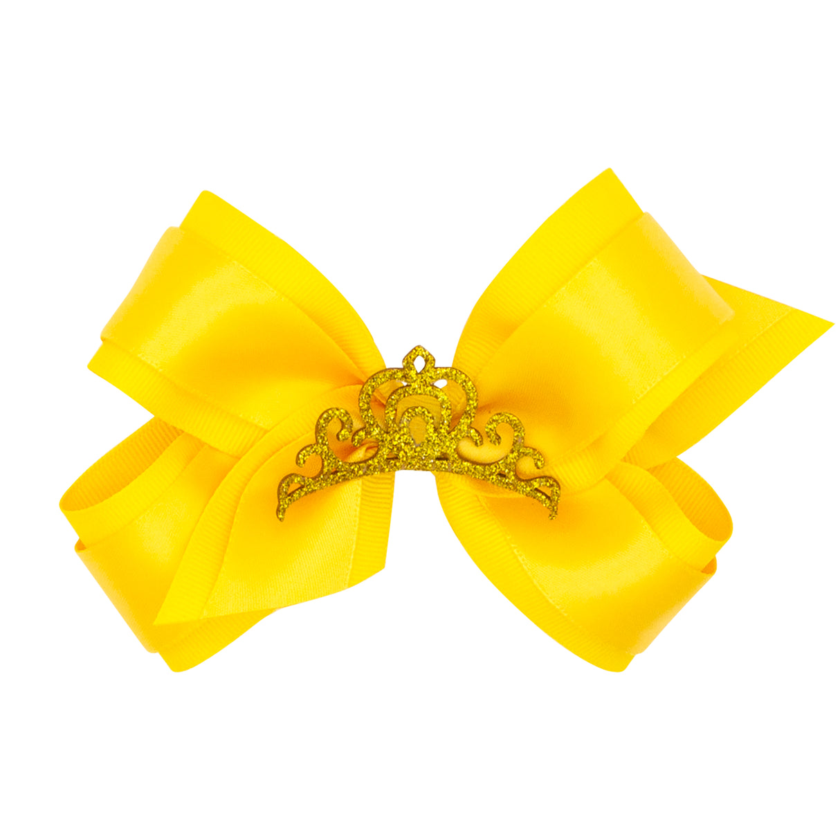 Princess Crown Grosgrain with Satin Overlay Bow