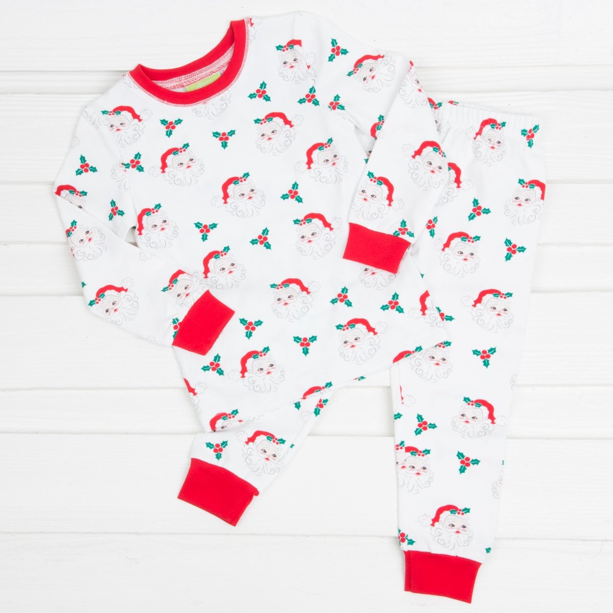 Vintage Santa White Pajamas